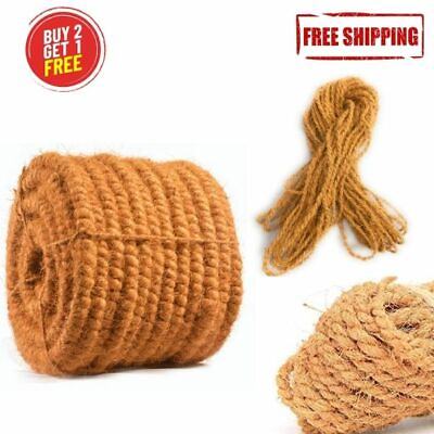 #ad Coconut Coir Fiber Rope Natural Rustic Coir Twine Cord for Crafts decorations $59.99