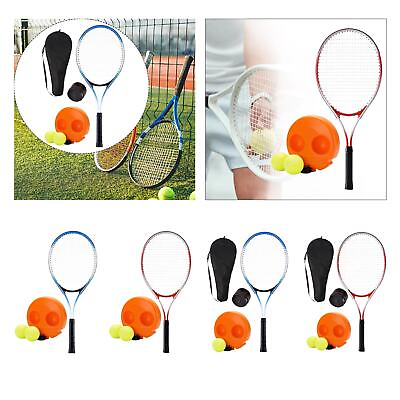 #ad Solo Tennis Trainer Rebound Ball Tennis Training Tool for Adults Beginners $45.91