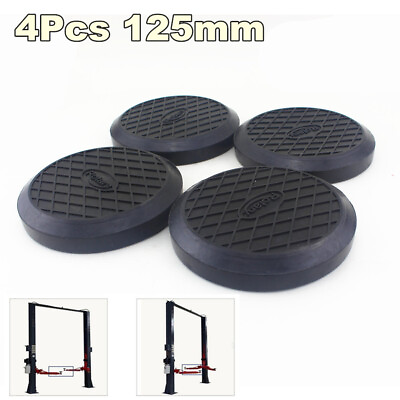 #ad 4x Round 125mm Rubber Arm Pad Heavy Duty Lift Pad Universal For Auto Truck Hoist $39.92