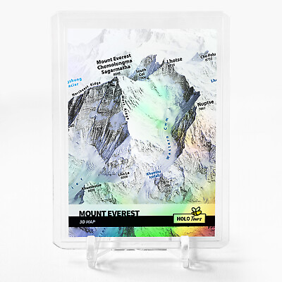 #ad MOUNT EVEREST Holographic Art Card 2023 GleeBeeCo Holo Tours 3D Map #MN3D $19.99