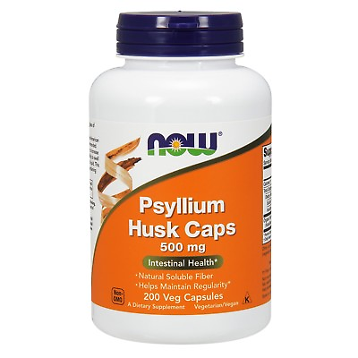 #ad NOW Foods Psyllium Husk 500 mg 200 Capsules $11.49