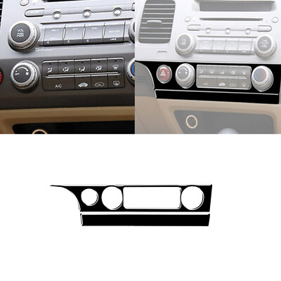 #ad Piano Black Interior A C Control Panel Cover Trim For Honda Civic 8th 2006 2011 $13.55