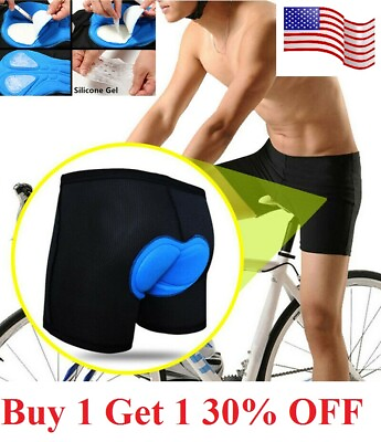 #ad Men Women Cycling Shorts Bicycle Bike Underwear Pants With Sponge Gel 3D Padded $11.79