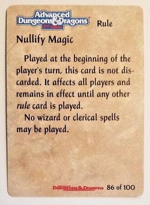 #ad SPELLFIRE CARDS CCG Nullify Magic Powers 86 100 Rare Near Mint $4.75