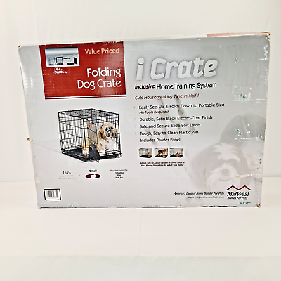 #ad #ad Midwest iCrate Folding Dog Crate Small 24 L x 18 W x 19 H $40.00