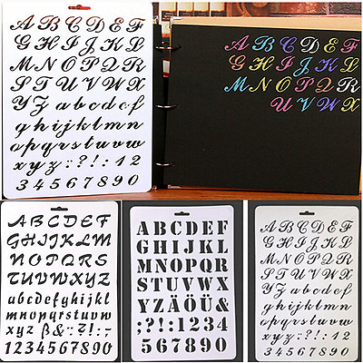 #ad Alphabet English Letters Layering Stencils Painting Scrapbook Embossing Album $2.27