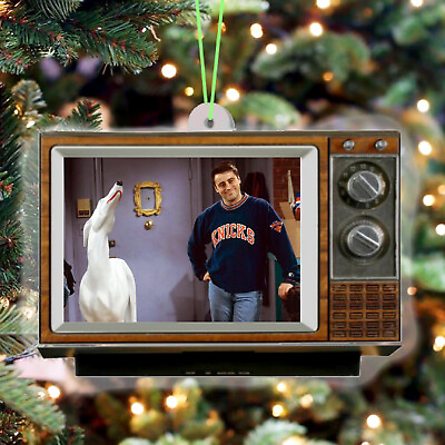 #ad FRIENDS Show Joey White Dog TV Set Retro Christmas Tree Holiday Ornament NEW $14.99