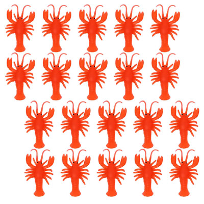 #ad 20PCS Children Toy Plastic Crawfish Fake Lobster Lobster Toy for Playing $10.19