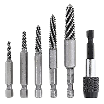 #ad Easy Out Screw Extractor Damaged Screw Broken Bolt Water Pipe Remover Tool Kit $12.84