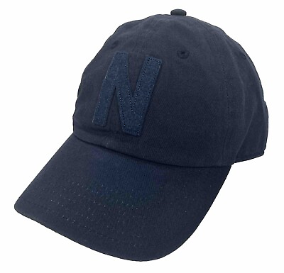 #ad Normal Brand Letter “N” Ball Cap Sewn On Stitched Logo Adjustable Blue Hat $14.95