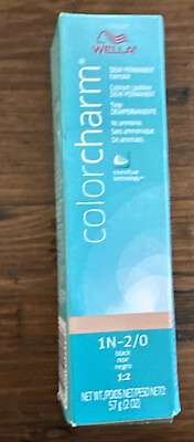 #ad New Wella Color Charm Demi Permanent Haircolor 1N 2 0 Black 2oz $14.95
