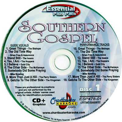 #ad Southern Gospel Karaoke CDG 6 New Disc Chartbuster Vol 478 in WHITE SLEEVES $24.99