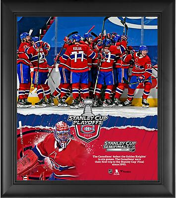 #ad Montreal Canadiens Framed 15x17 2021 Stanley Cup Semifinal Champs Collage $49.99