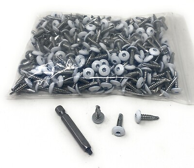#ad 500 Pack White 3 4quot; Inch Torx Self Tapping Sheet Metal Cargo Trailer Screws $43.95
