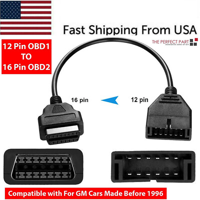 #ad 12 Pin OBD1 To 16 Pin OBD2 Convertor Adapter Cable For GM Diagnostic Scanner US $7.88