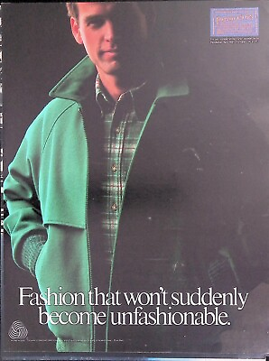 #ad Pendleton Jacket Ad Green Pure Wool Ad 1980S Ad Vtg Print Ad 13X10 $9.89