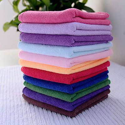 #ad 10pcs Soothing Microfiber Face Towel Cleaning Wash Cloth Hand Square Towel $0.99