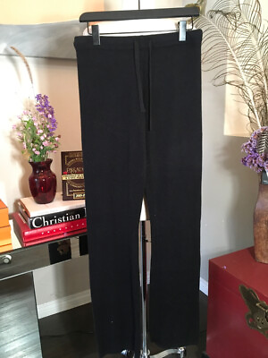 #ad Amal Guessous Size S Black Cashmere Pants NWT 2400 420 5720 $260.00