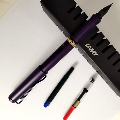 #ad Purple LAMY Safari Fountain Pen Medium Nib With Box $9.99