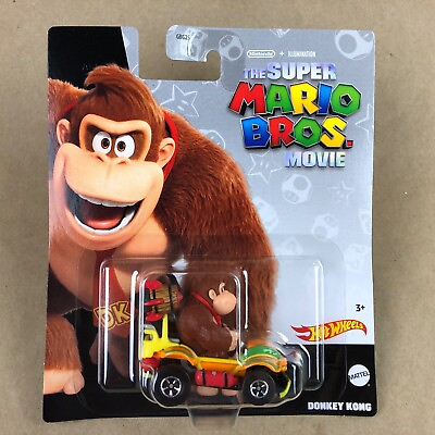 #ad Hot Wheels The Super Mario Bros. Movie Donkey Kong Mario Kart 1:64 Diecast Car $8.99