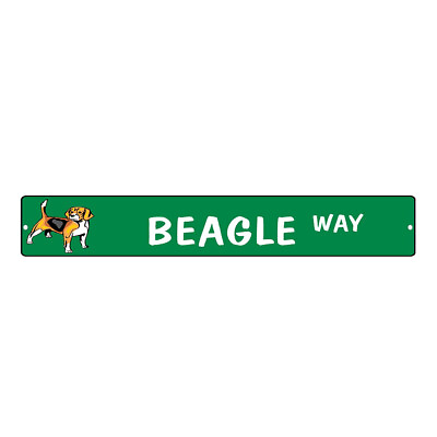 Aluminum Weatherproof Road Street Signs Beagle Dog Way Home Decor Wall $17.99