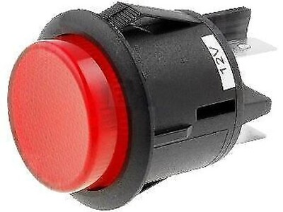 #ad Push button switch OFF ON fixed 4pins 16A 250VAC DPST illuminated red LED 12VDC $4.73