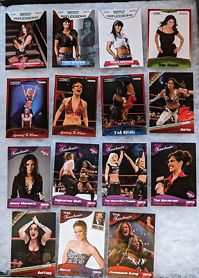 #ad TriStar TNA Knockouts Wrestling Cards Lot Of 15 Assorted Cards Traci Brooke 🔥 $19.99