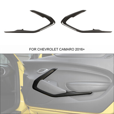 #ad Interior Door V Shape Cover Trim Bezel for Chevrolet Camaro 2016 22 Carbon Fiber $78.99
