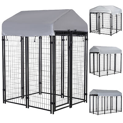 #ad #ad Medium Outdoor Dog Kennel Run House Crate Cage Anti UV Roof Patio Pet Shelter $277.99