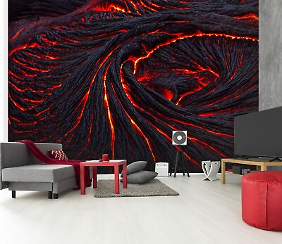#ad 3D Hot Black Terrain 6075NA Wallpaper Wall Murals Wall Paper Print Mural Romy $266.99