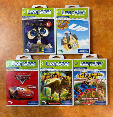 #ad Lot of 5 LeapFrog Leapster LeapPad Learning Game Cartridge Games Pre K 2nd Grade C $25.49