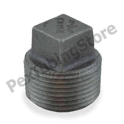 #ad 3 4quot; Black Malleable Iron Plug Fitting $0.99