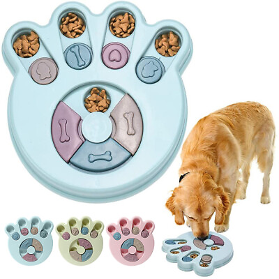 #ad Pet Dog Feeders Interactive Puzzle Toys Slow Breed Food Feeder Puppy IQ Training $20.61