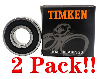 #ad 2 PACK TIMKEN 6202 2RS 15X35X11MM Double Rubber Seal Ball Bearings $16.00