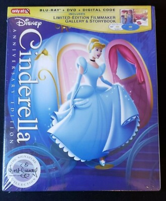 #ad Disney CINDERELLA Target Anniversary Edition Blu ray DVD Digital w Storybook $13.17