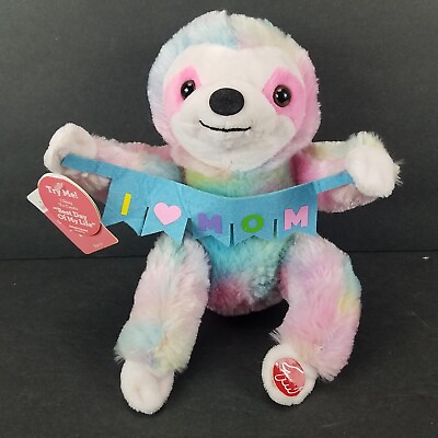 #ad Sloth Mothers Day Animated Tie Dye Banner Sing Dance Dan Dee Plush $22.39