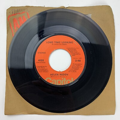 Helen Reddy Long Time Looking Ain#x27;t No Way To Treat A Lady Record 45 RPM Vinyl $3.88