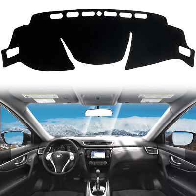 #ad Felt Velcro Black Protective Dashboard Cover Dash Mat Fit 2014 2020 Nissan Rogue $20.16