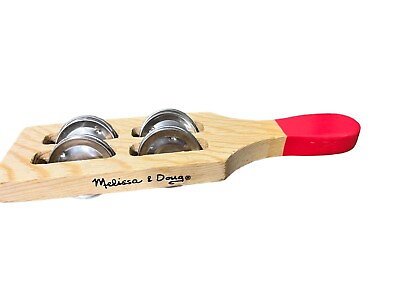 #ad Melissa and Doug Wooden Replacement Tambourine Paddle Red Handle $12.99