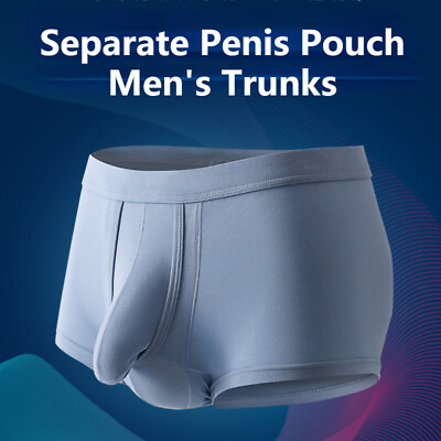 #ad Mens Trunks Separate Pouch Sexy Breathable Boxer Briefs Underwear Comfort Flex $5.89