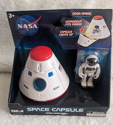 #ad Space Exploration Series Set: Space Capsule Lights Up w Astronaut Action Figure $15.50