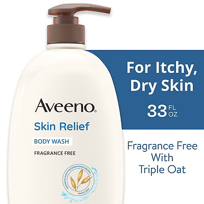 #ad Aveeno Skin Relief Moisturizing Body Wash，Soap Free，sensitive Skin，33 oz $13.48
