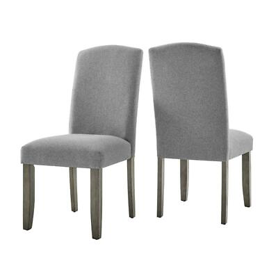 #ad Steve Silver Emily Gray Fabric Side Chair Set of 2 $199.98