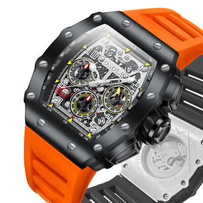 Onola Fashion Multi Function Automatic Mechanical Watch Men#x27;s Watch GBP 65.71