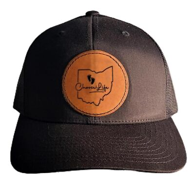 #ad Ohio Choose Life Leather Patch Hat Pro Life Hat Black $35.00