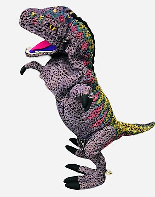 #ad Melissa And Doug Dinosaur T Rex Puppet Purple Tyrannosaurus Dino Plush 21” $29.99