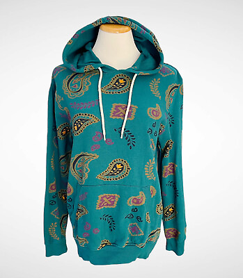 #ad Urban Outfitters Character Hero Unisex Paisley Pullover Hoodie Size S $29.00