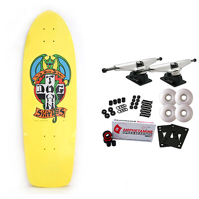 Dogtown Old School Skateboard Complete OG Red Dog 70#x27;s Rider Yellow 9quot; x 30.57quot; $134.95