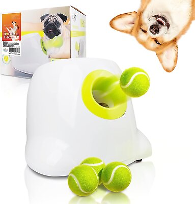 #ad Automatic Dog Ball Launcher Ball Thrower for Dogs with 3 Balls $85.59