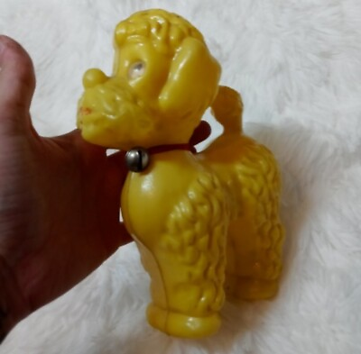 Vintage Blow Mold Yellow Dog 70s Collectible Toy $24.50